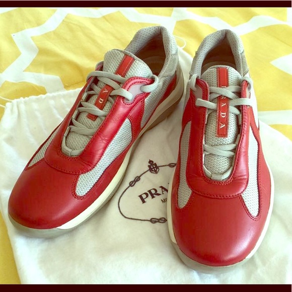 men's prada americas cup sneakers